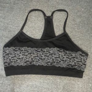 Black Fabletics sports bra